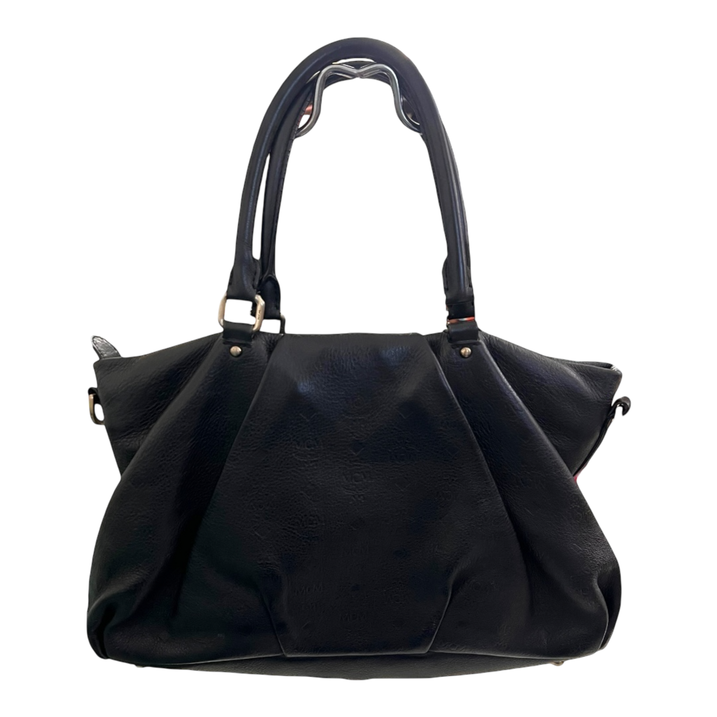 MCM Vintage Two-Way Bag Black Calfskin Leather