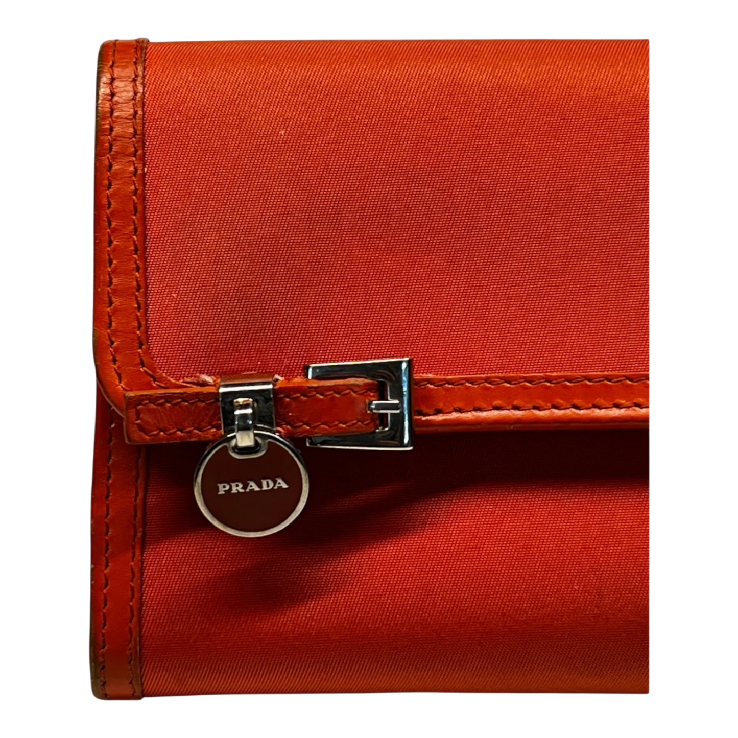 Prada Long Wallet Orange