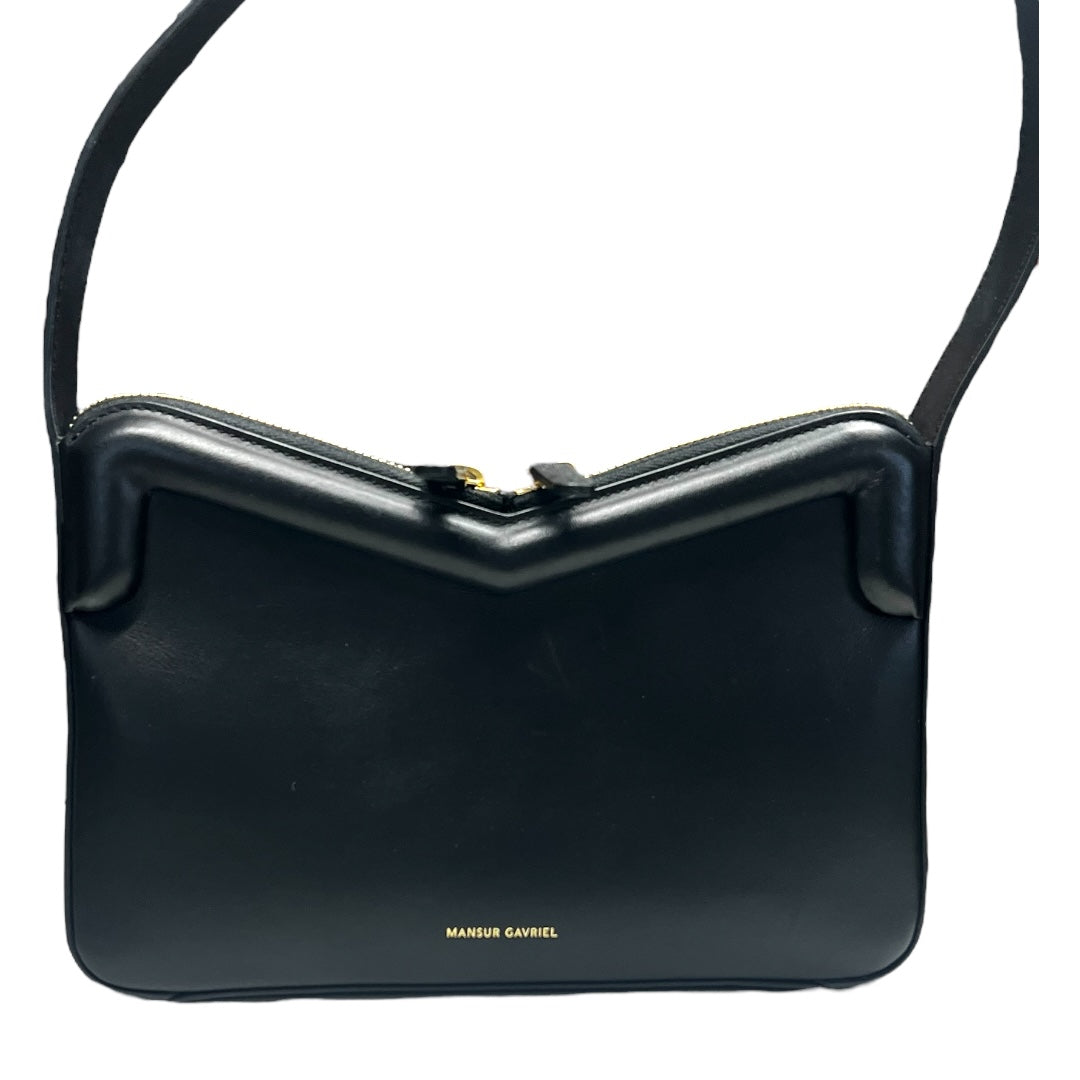 Mansur Gavriel M Frame Bag in Black Calf Leather