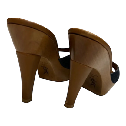YSL Platform Wooden Heels Size 6