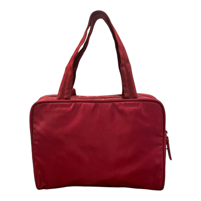 Prada Women's Top Handle Tessuto Nylon Small Bag Red