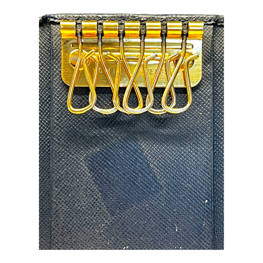 Prada 6 Key Holder in Saffiano Leather