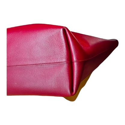 Saint Laurent Calfskin Large Shopping Tote Red