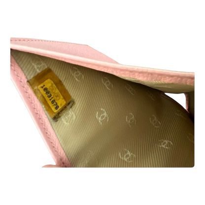 Chanel CC Logo Pink Sevruga Bifold Wallet