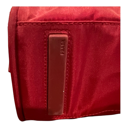 Prada Women's Top Handle Tessuto Nylon Small Bag Red