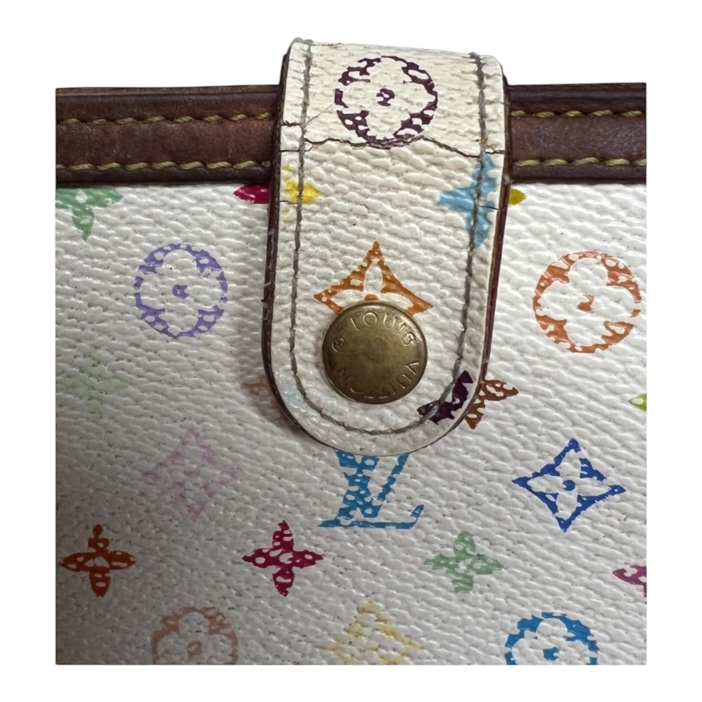 Louis Vuitton Vintage Murakami French Kisslock Wallet