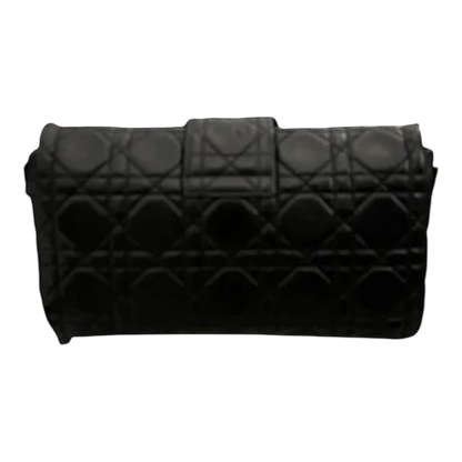 Christian Dior Black Cannage Leather Convertible Crossbody Bag