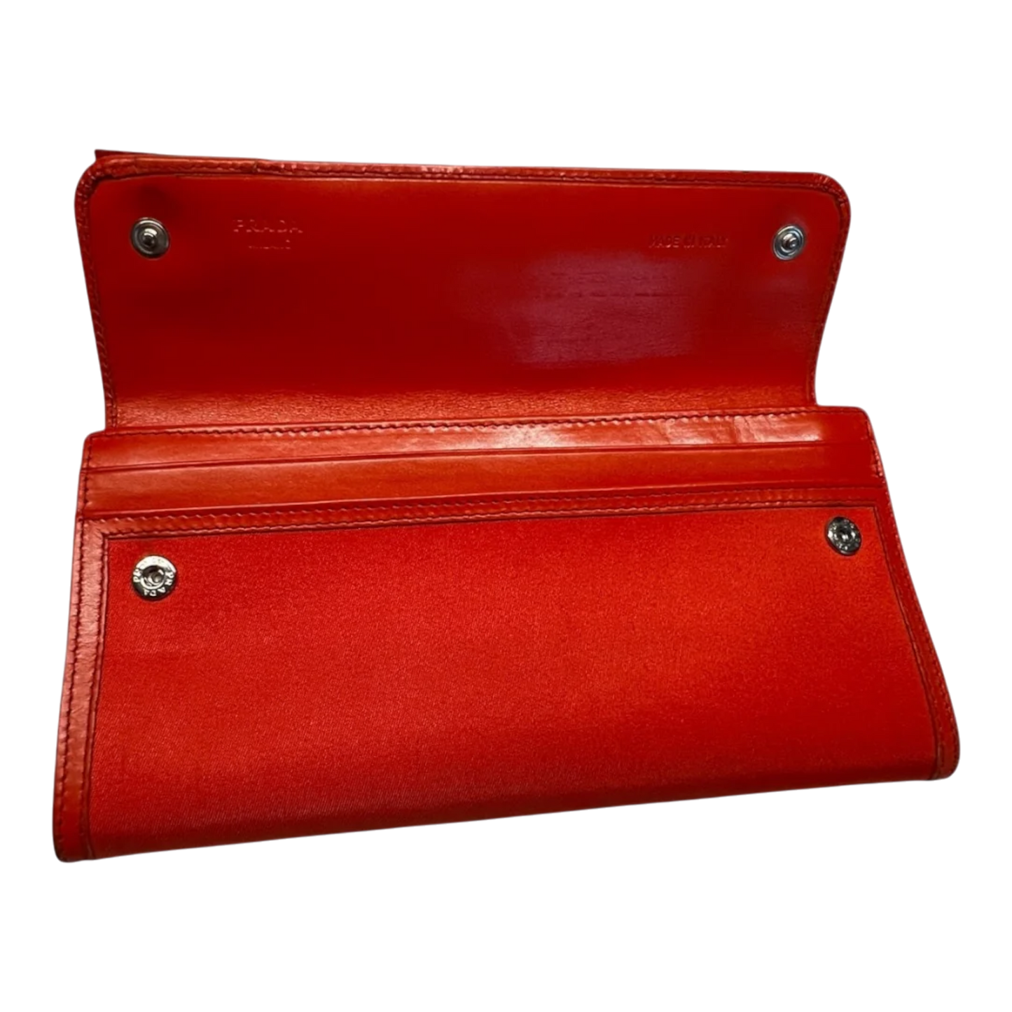 Prada Long Wallet Orange