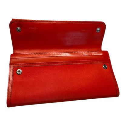 Prada Long Wallet Orange