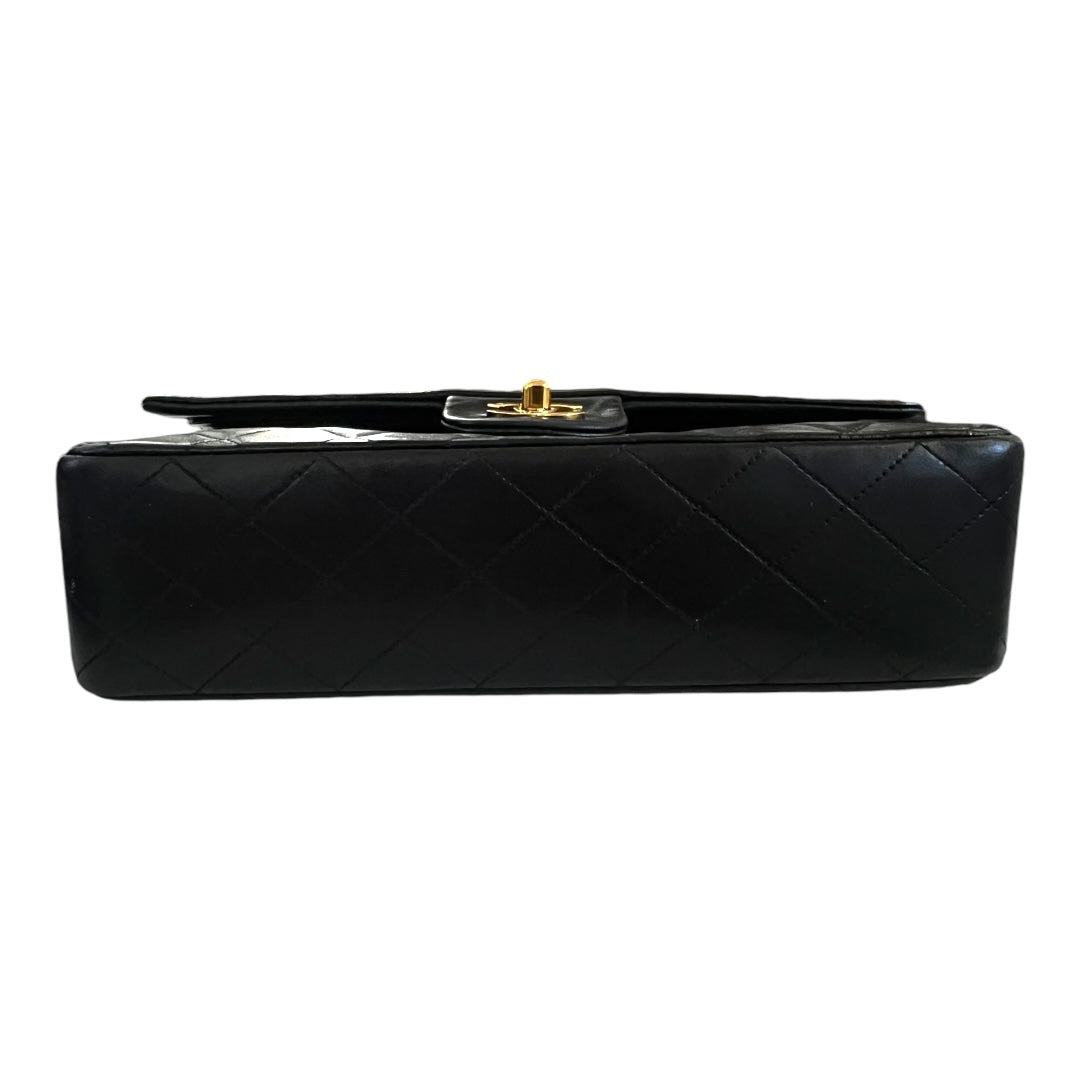 Chanel Vintage Classic Flap Black Lambskin Leather