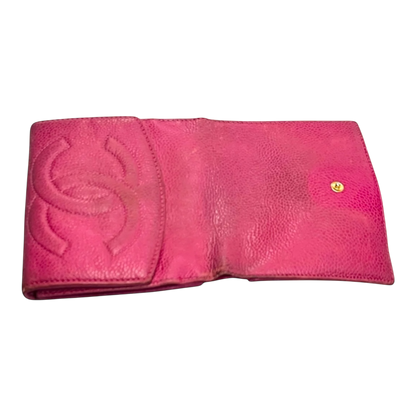 Chanel Vintage Wallet in Pink Caviar Leather
