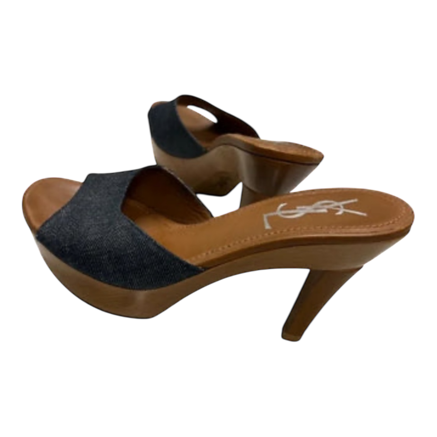 YSL Platform Wooden Heels Size 6