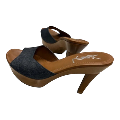YSL Platform Wooden Heels Size 6