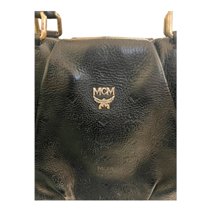 MCM Vintage Two-Way Bag Black Calfskin Leather