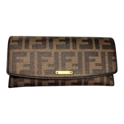 FENDI Tobacco Zucca Continental Wallet