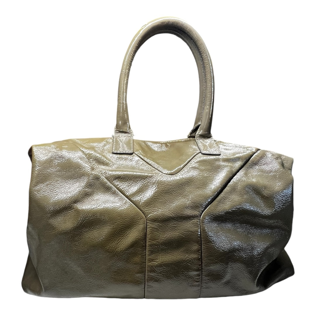 YSL Large "Y" Embossed Bag Taupe