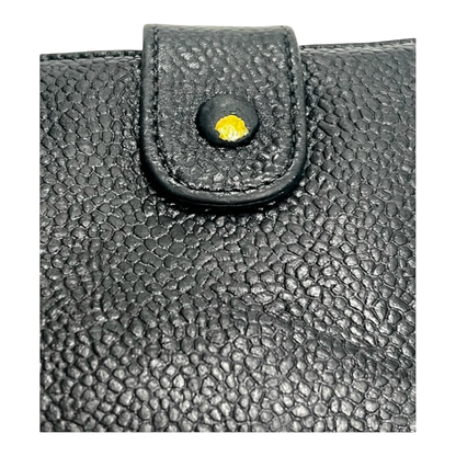Chanel Vintage Compact Wallet in Black Caviar