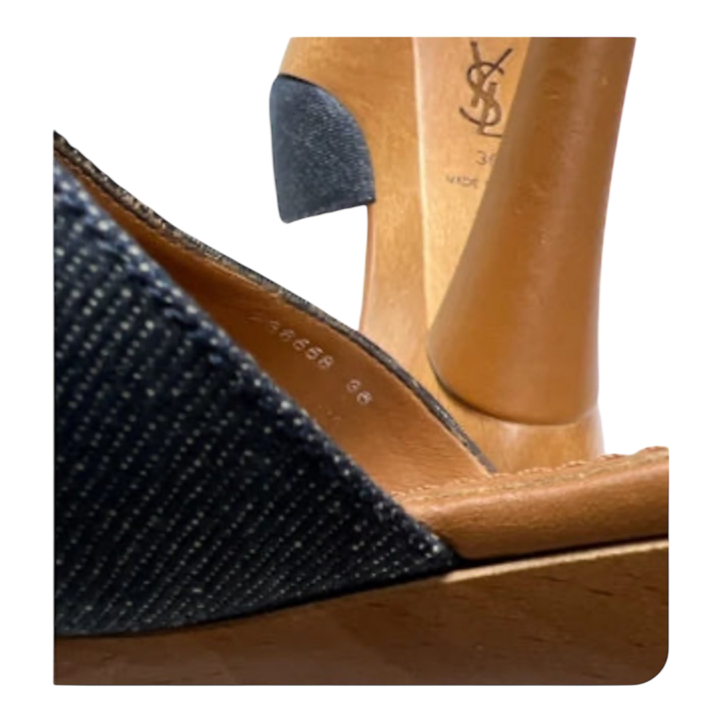 YSL Platform Wooden Heels Size 6