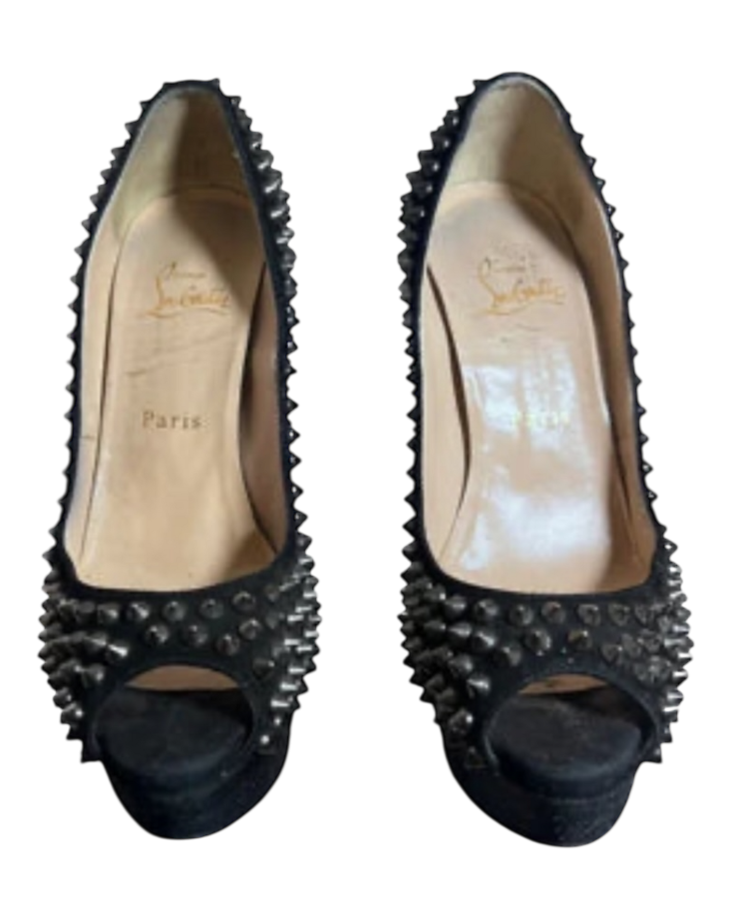 Christian Louboutin Lady Peep Stud Heels 38