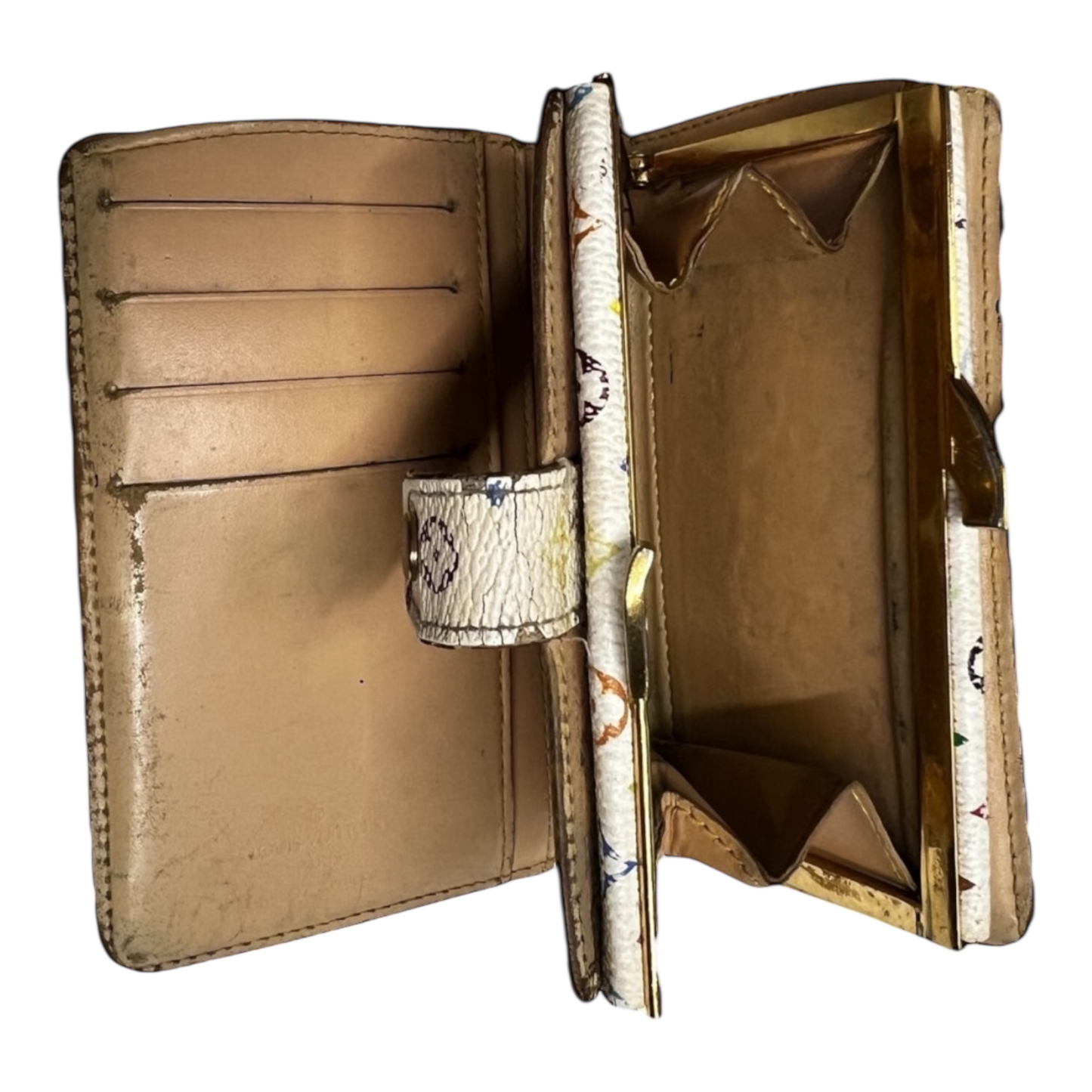 Louis Vuitton Vintage Murakami French Kisslock Wallet