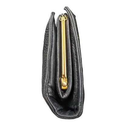 Chanel Vintage Compact Wallet in Black Caviar