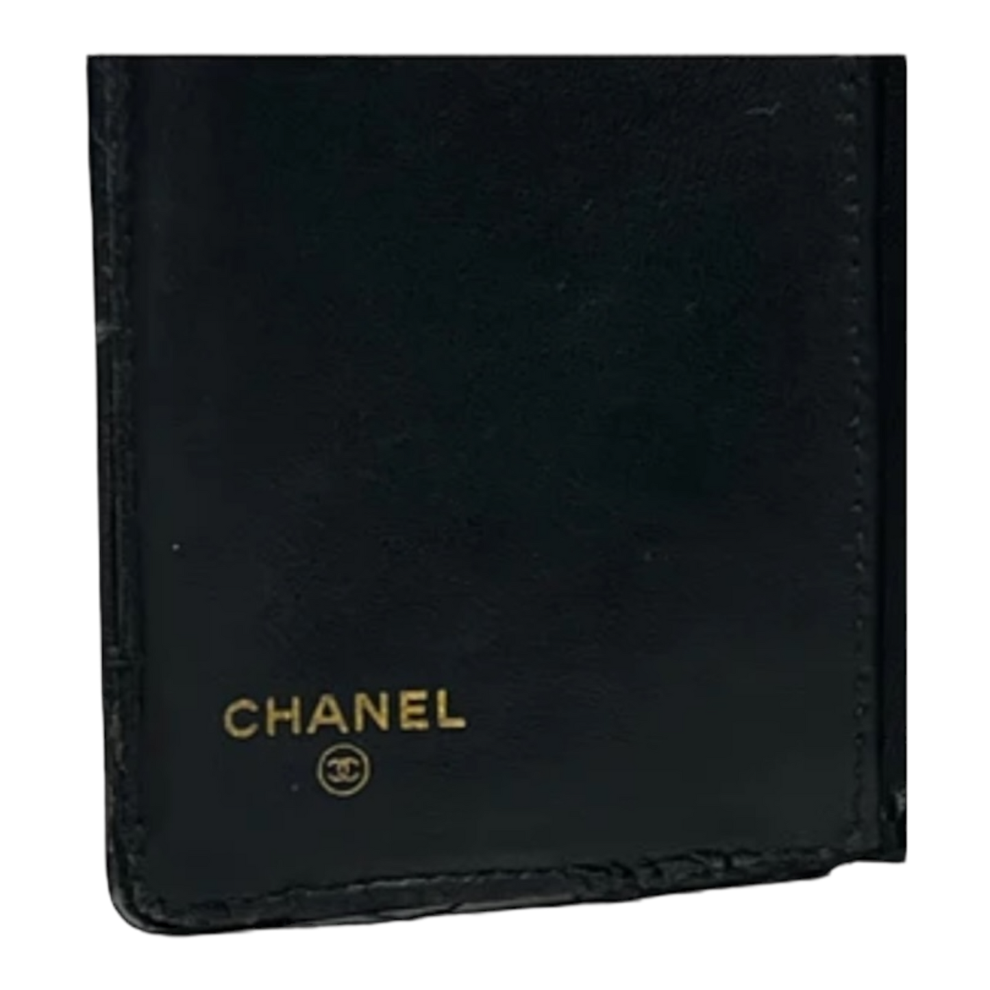 Chanel Vintage Black Patent Leather Card Case