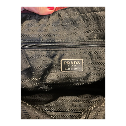 Prada Women's Top Handle Tessuto Nylon Small Bag Red