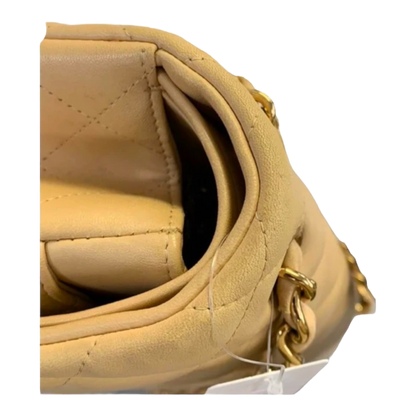 CHANEL Classic Jumbo Double Flap Bag. Beige w/Gold Hardware.