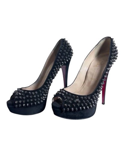 Christian Louboutin Lady Peep Stud Heels 38