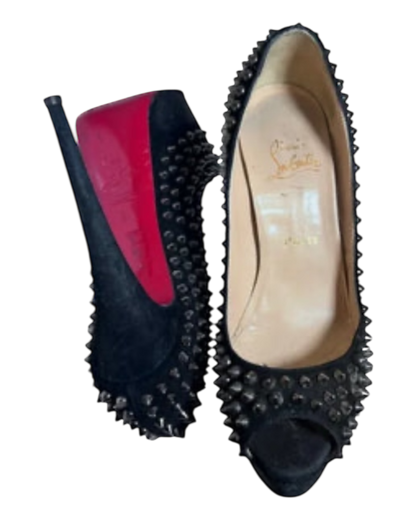 Christian Louboutin Lady Peep Stud Heels 38
