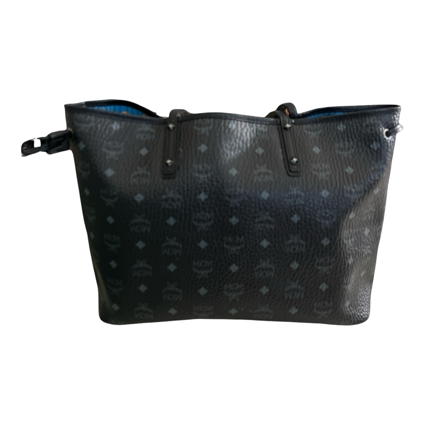 MCM Black Monogram Large Tote
