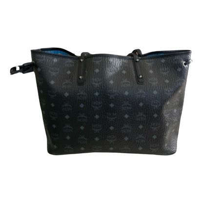 MCM Black Monogram Large Tote