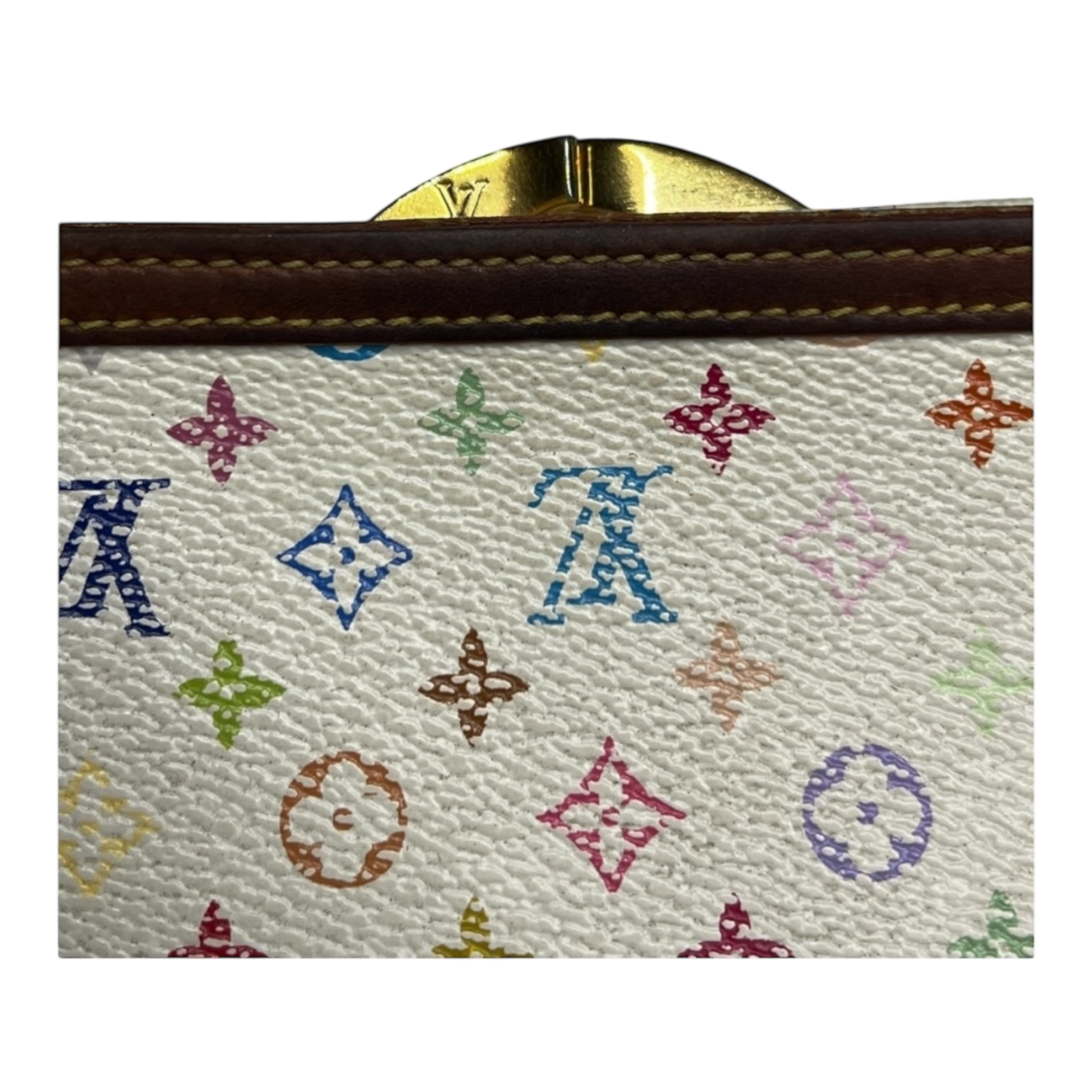Louis Vuitton Vintage Murakami French Kisslock Wallet