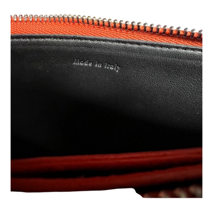 CÉLINE Leather 3-Fold Orange Pouch/Clutch/Wallet