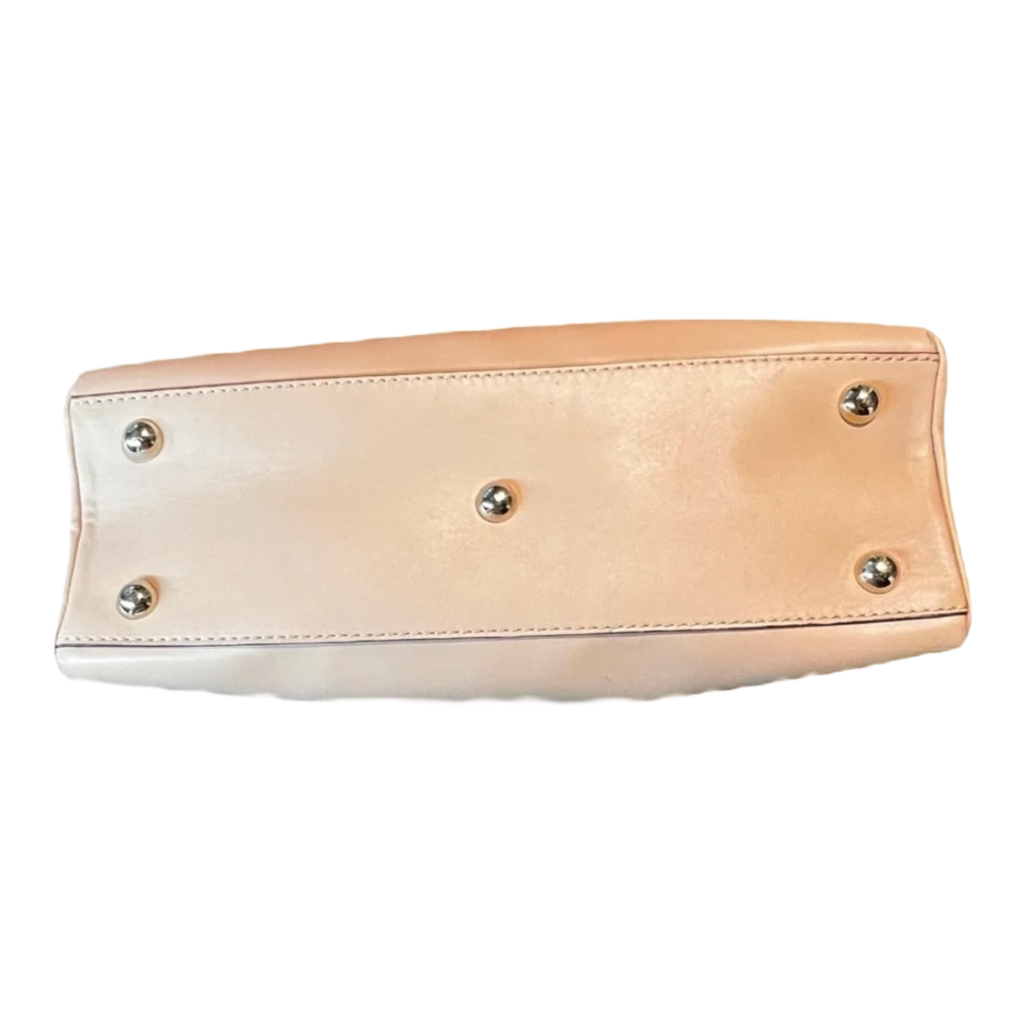 Valentino Beige Leather Rockstud Top Handle Bag