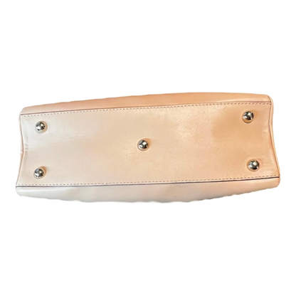 Valentino Beige Leather Rockstud Top Handle Bag