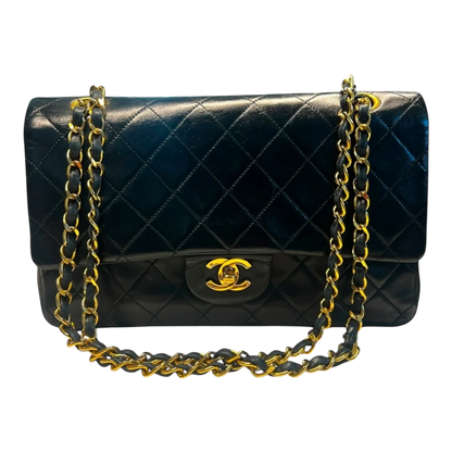 Chanel Vintage Classic Flap Black Lambskin Leather