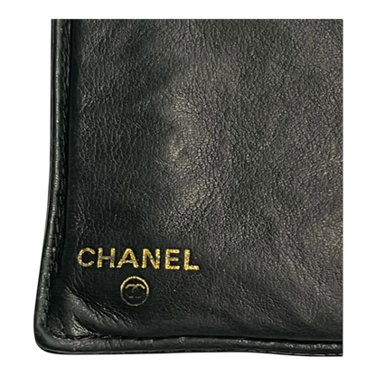 Chanel Vintage Compact Wallet in Black Caviar