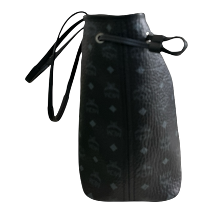 MCM Black Monogram Large Tote