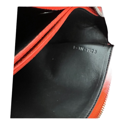 CÉLINE Leather 3-Fold Orange Pouch/Clutch/Wallet