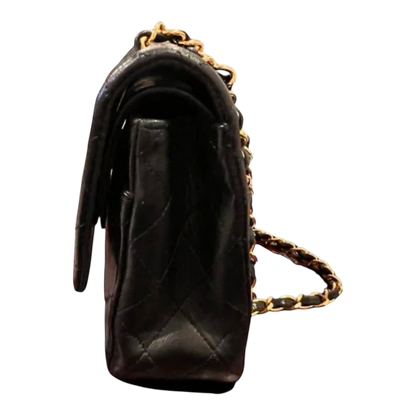 Chanel Vintage Classic Flap Black Lambskin Leather