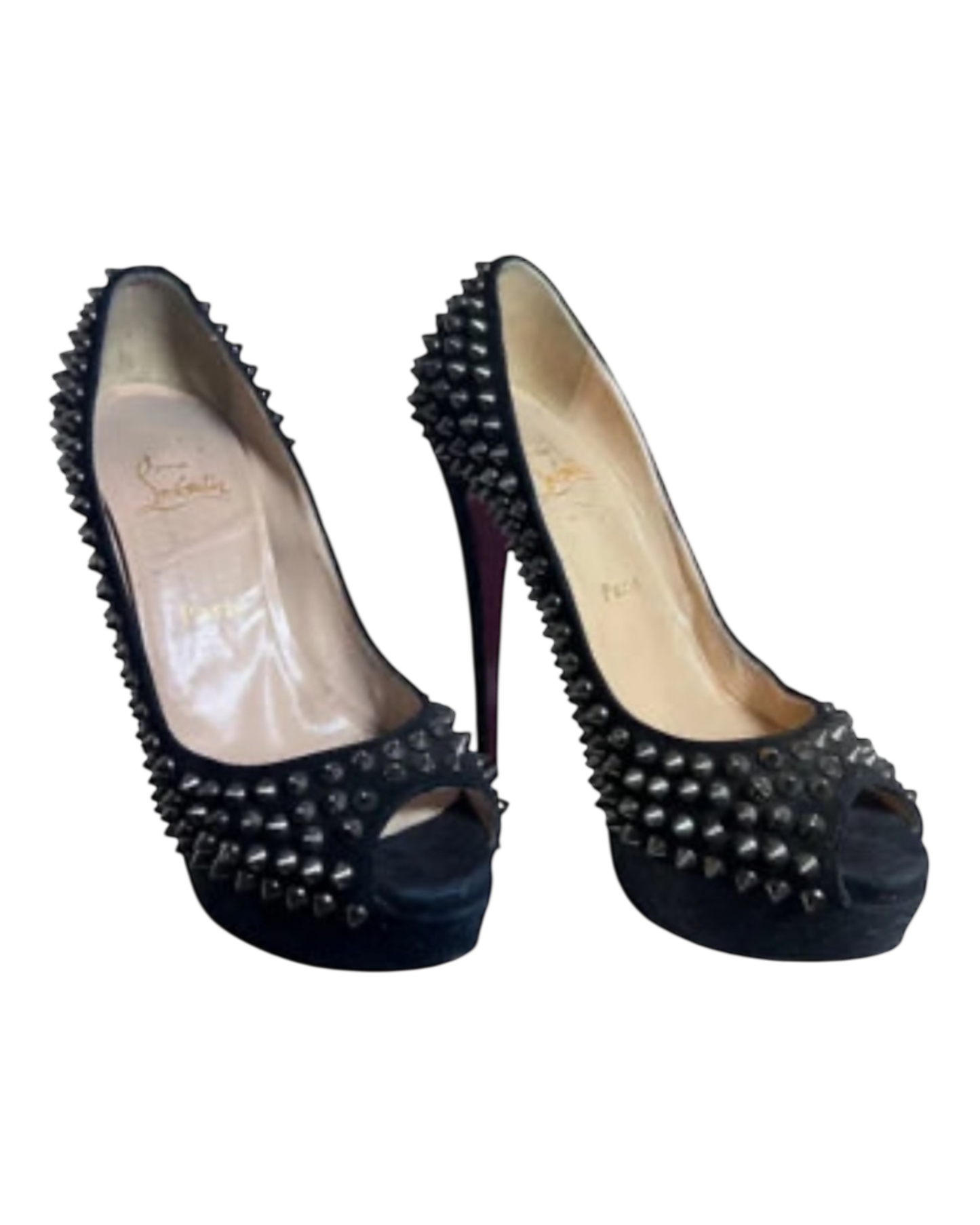 Christian Louboutin Lady Peep Stud Heels 38