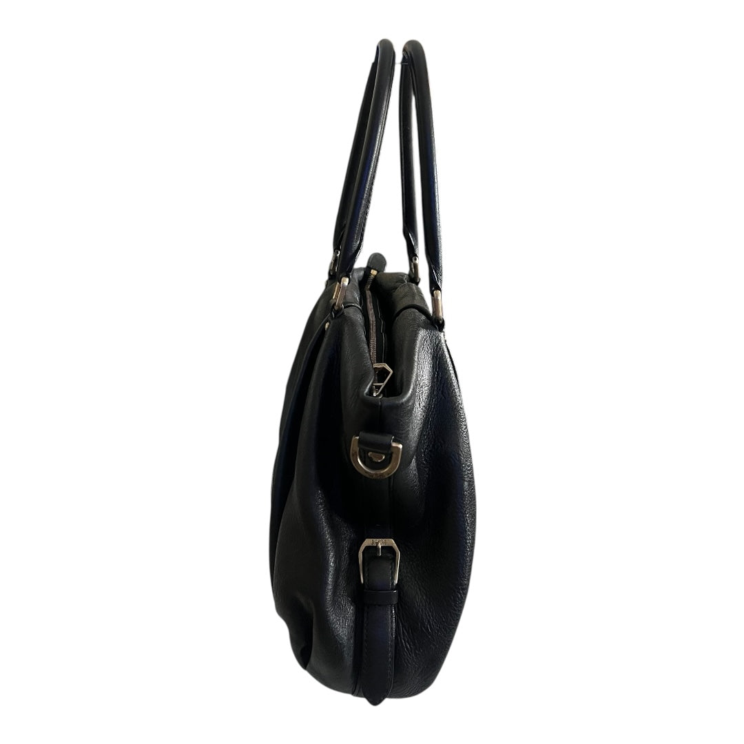 MCM Vintage Two-Way Bag Black Calfskin Leather