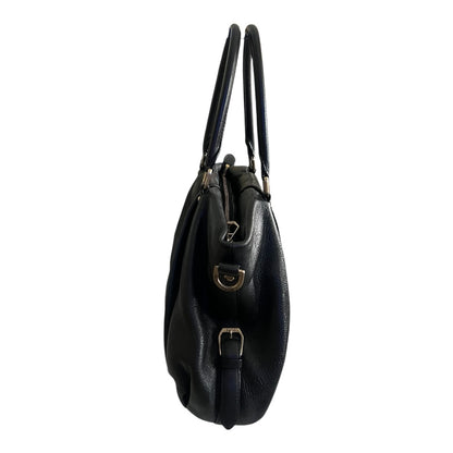 MCM Vintage Two-Way Bag Black Calfskin Leather