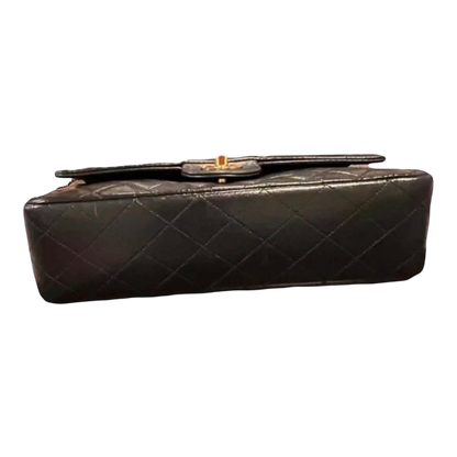 Chanel Vintage Classic Flap Black Lambskin Leather