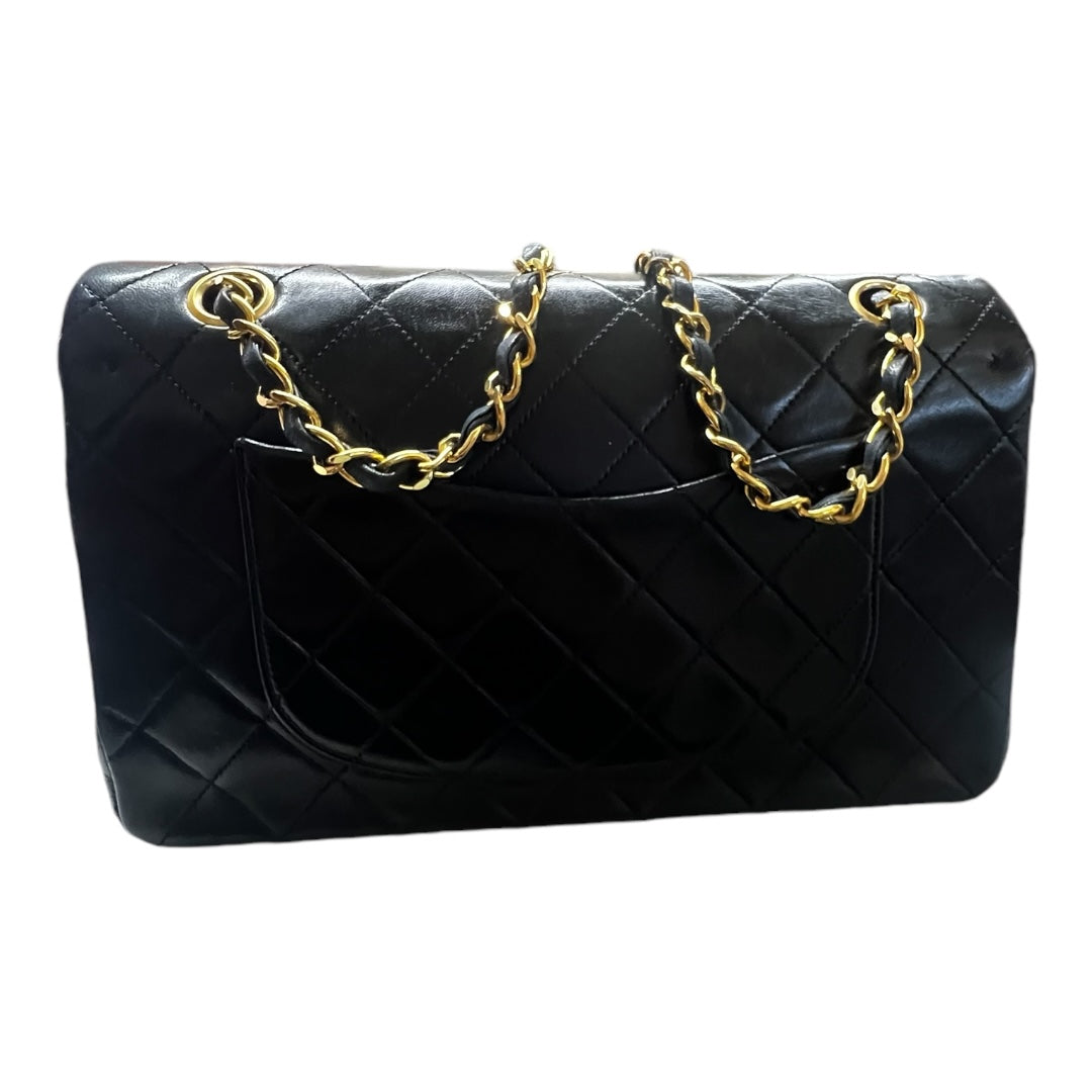 Chanel Vintage Classic Flap Black Lambskin Leather