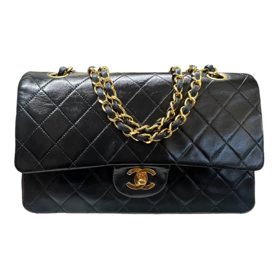 Chanel Vintage Classic Flap Black Lambskin Leather