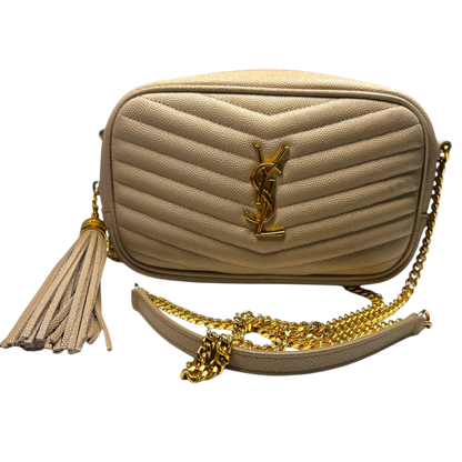 Saint Laurent Grain De Poudre Matelasse Monogram Mini Lou Camera Bag