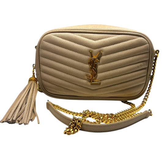 Saint Laurent Grain De Poudre Matelasse Monogram Mini Lou Camera Bag