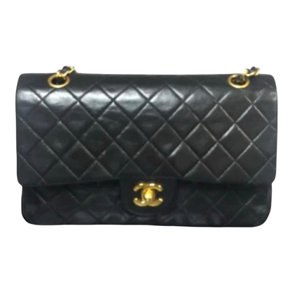 Chanel Vintage Classic Flap Black Lambskin Leather
